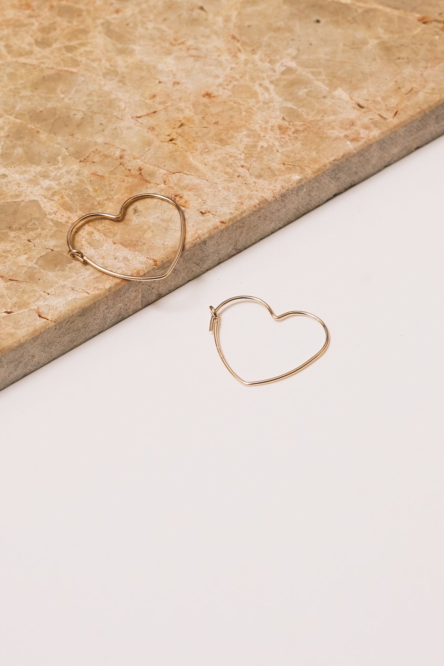 Heart Hoop Earrings | 14k Goldfill Wire