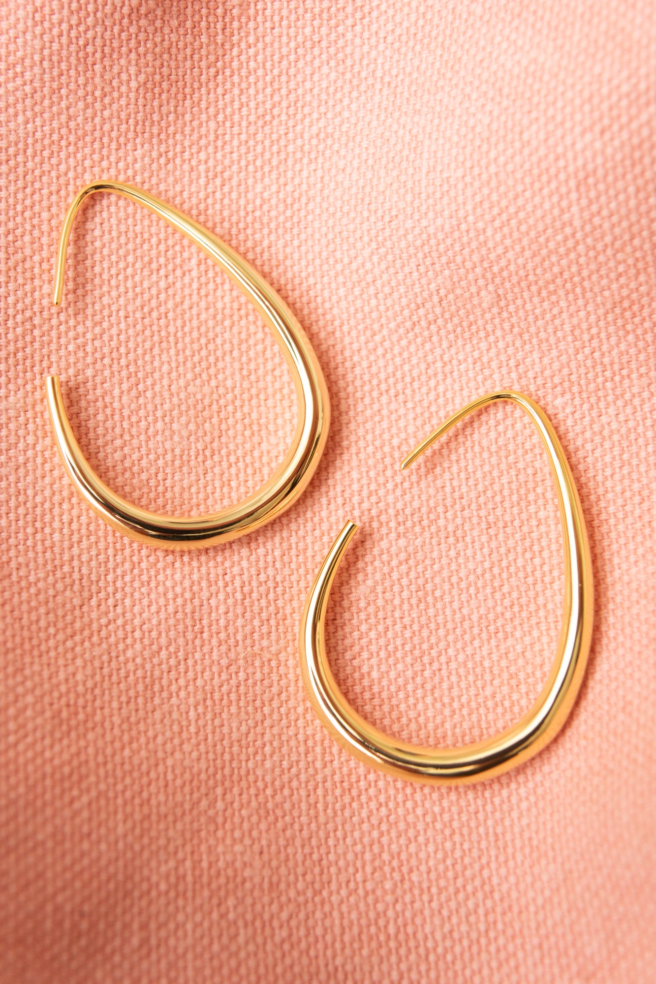 Frances Threader Hoop Earrings | 18k Gold Plating