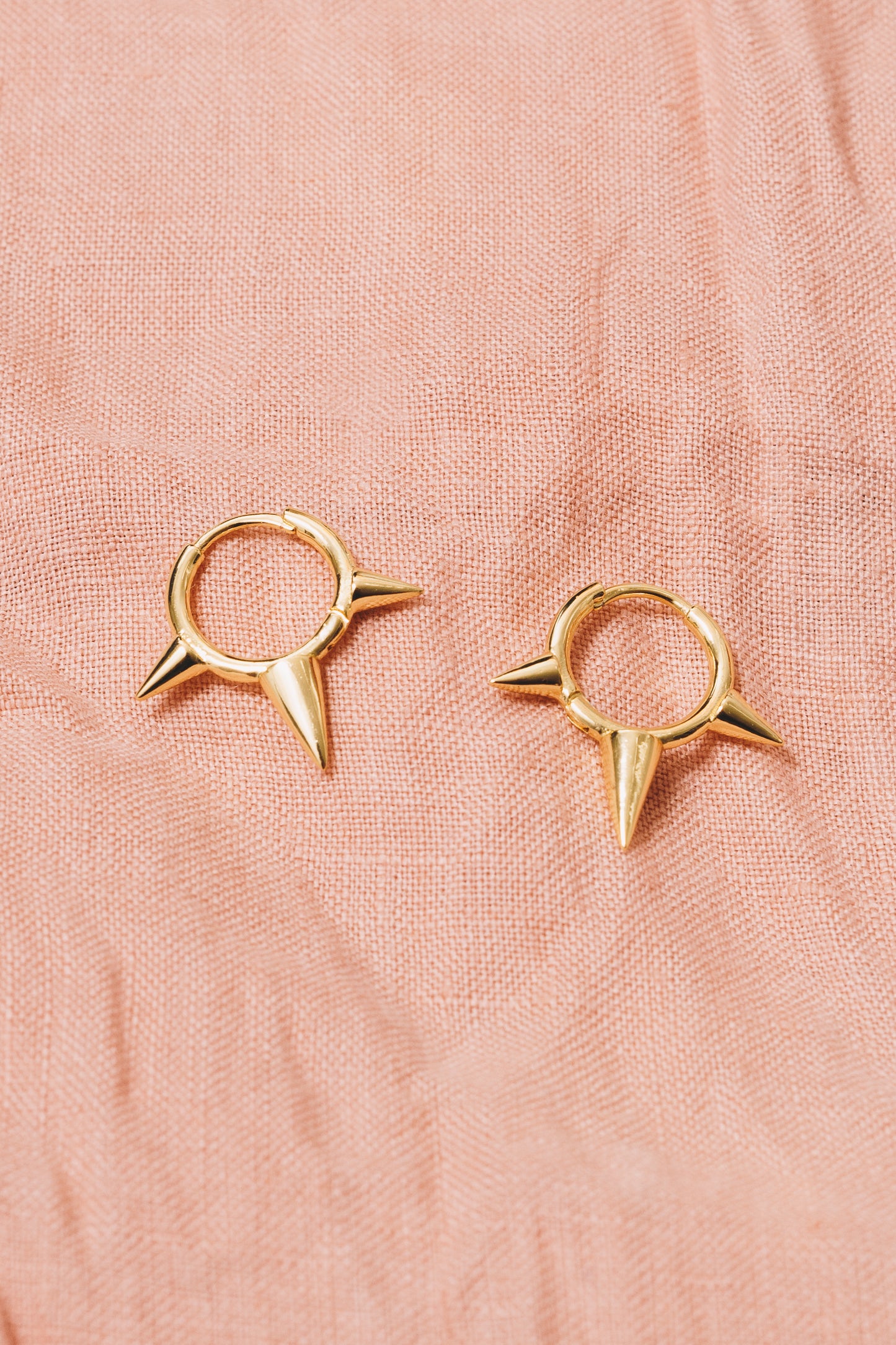 Spike Hoops | 18K Gold Plating