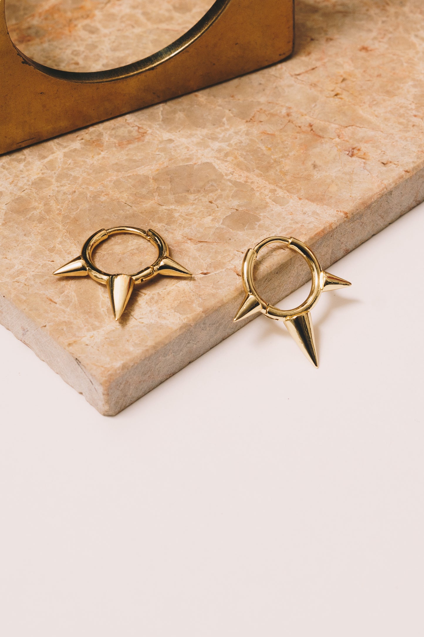 Spike Hoops | 18K Gold Plating