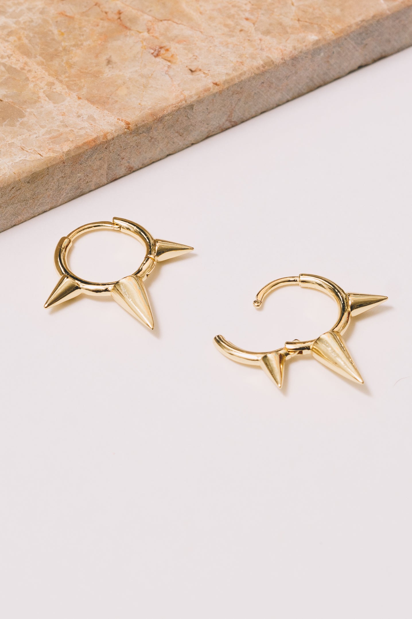 Spike Hoops | 18K Gold Plating