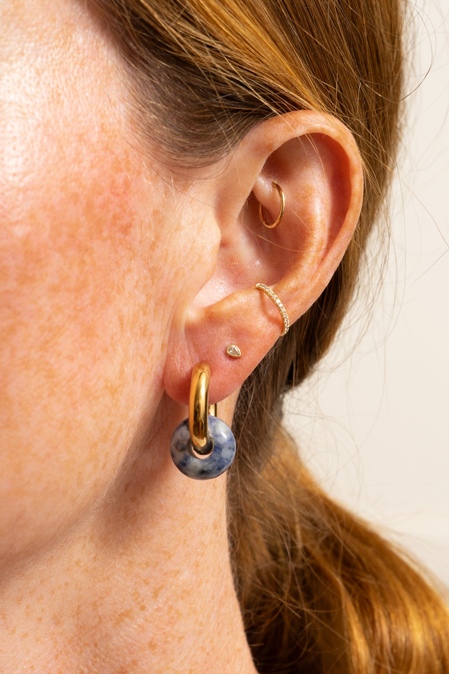 Mix & Match Hoop Earrings | Semi-Precious Charms, Endless Style | 18K gold Plating