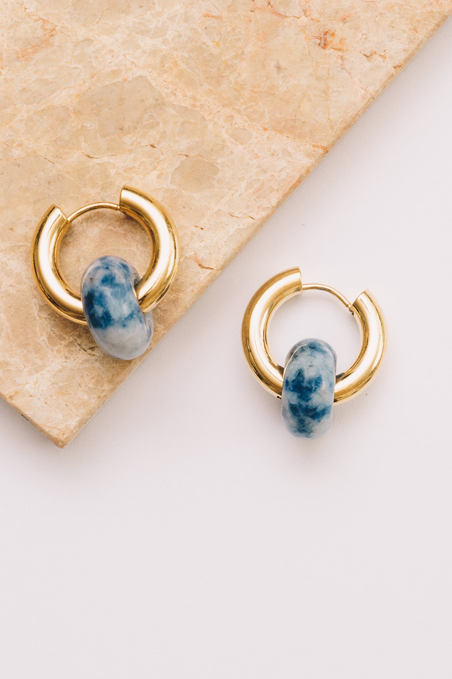 Mix & Match Hoop Earrings | Semi-Precious Charms, Endless Style | 18K gold Plating