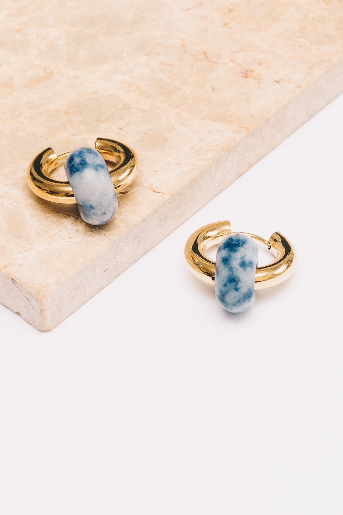 Mix & Match Hoop Earrings | Semi-Precious Charms, Endless Style | 18K gold Plating