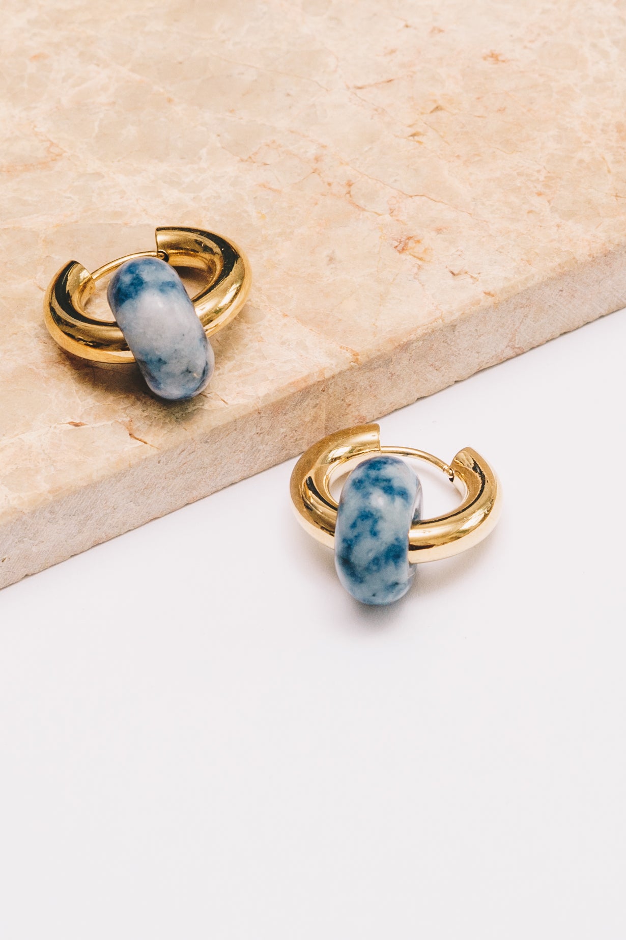 Mix & Match Hoop Earrings | Semi-Precious Charms, Endless Style | 18K gold Plating
