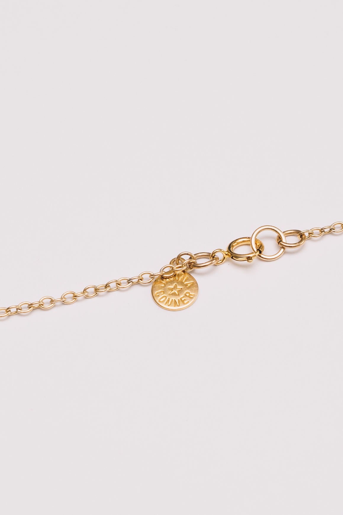 Mushroom Charm Necklace | Enamel with Crystals | 18k Gold Plating