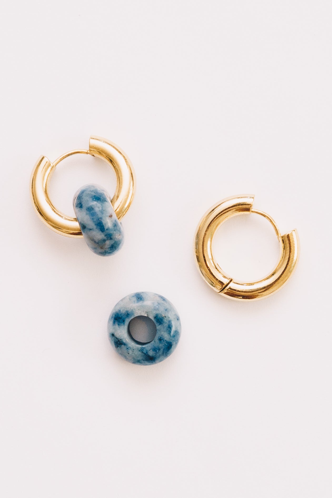 Mix & Match Hoop Earrings | Semi-Precious Charms, Endless Style | 18K gold Plating