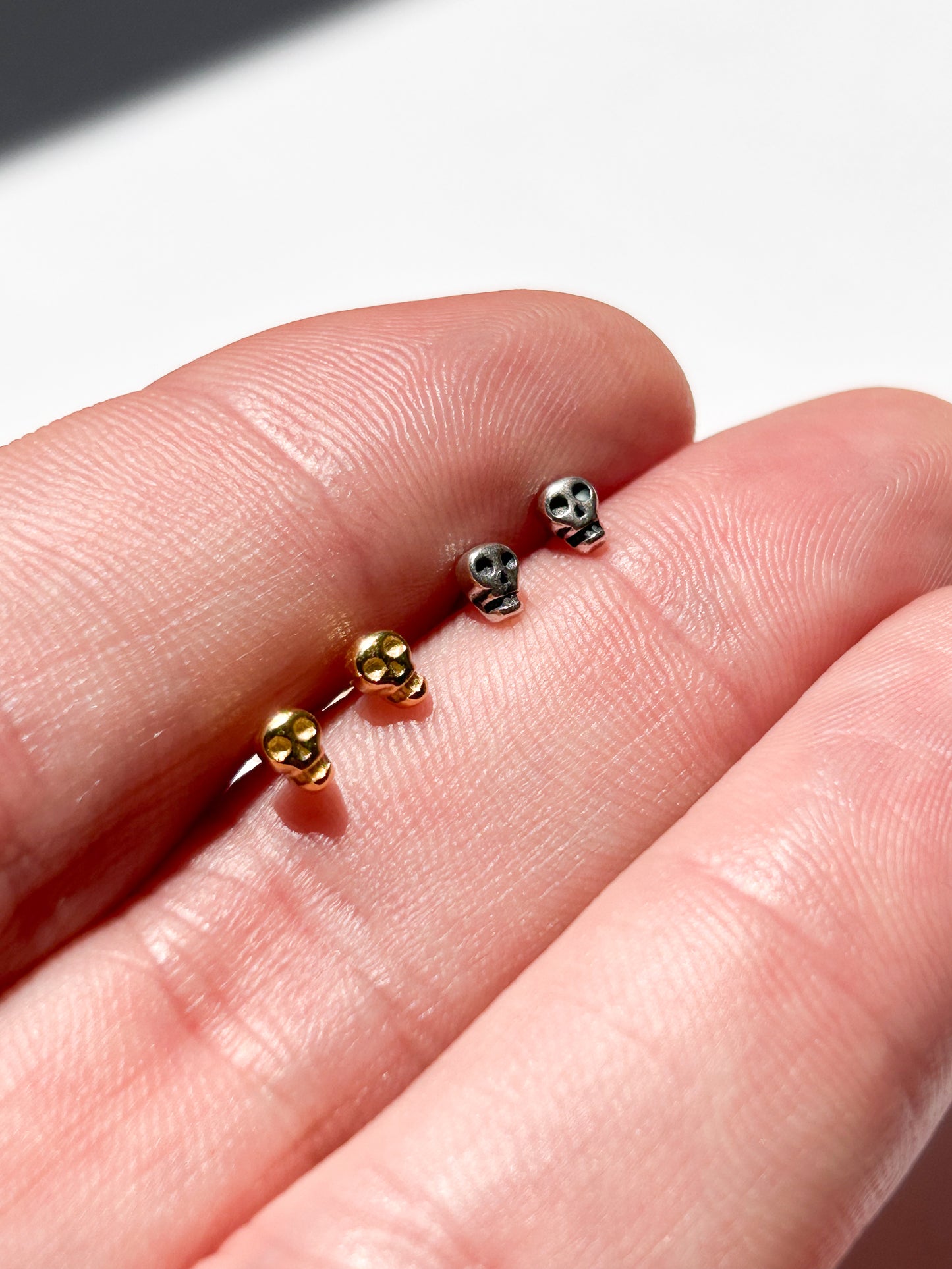 Squelette Tiny Studs | 18k Gold Plating over .925 Silver