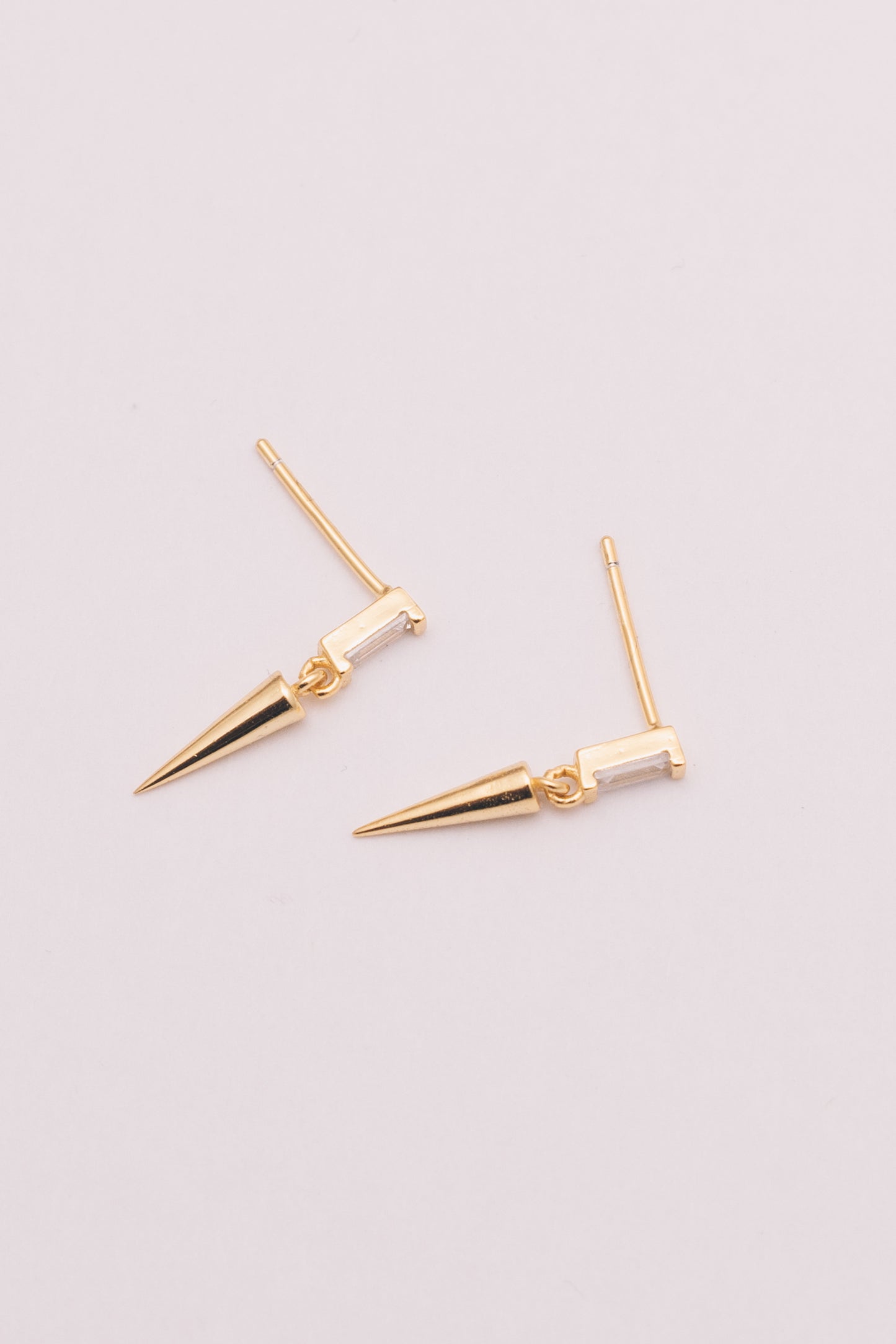 Kahne Spike Stud Earrings | 18k Gold Plating over .925 Silver