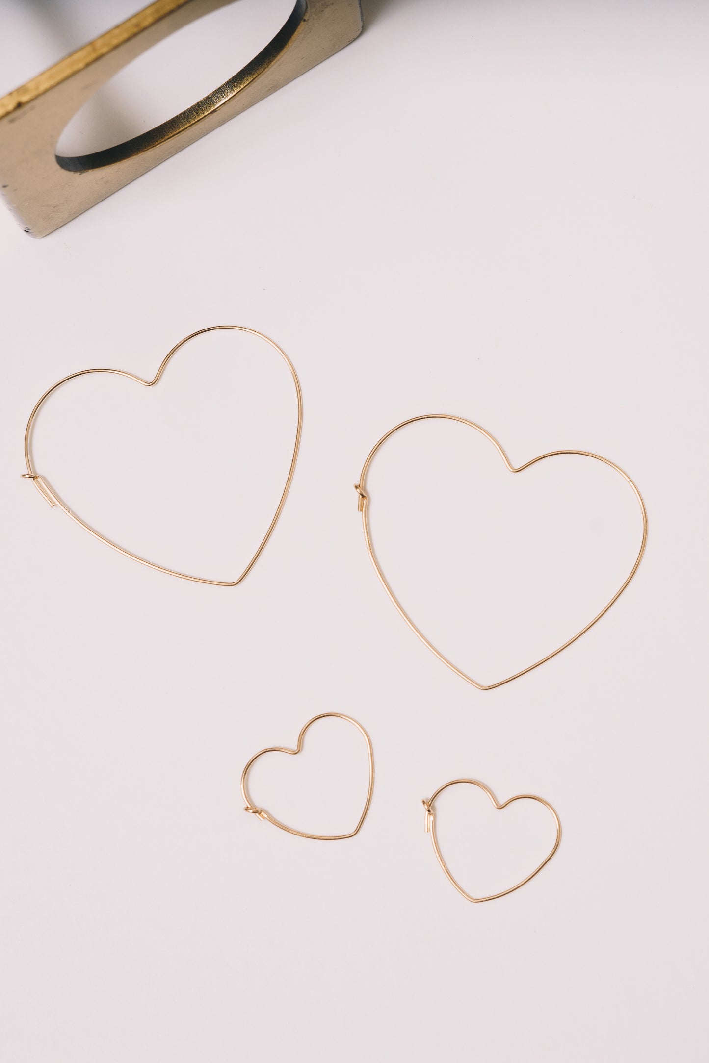 Heart Hoop Earrings | 14k Goldfill Wire