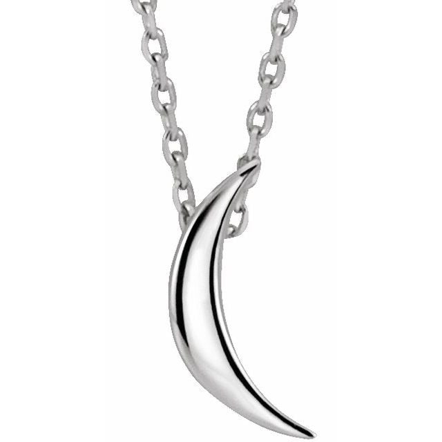 Gold Crescent Moon Necklace | 14k Gold