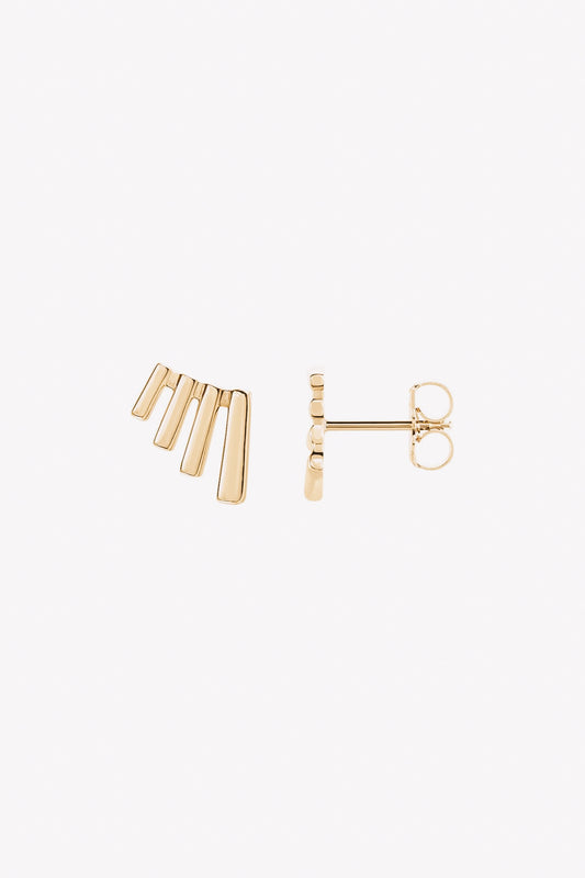 Yellow Fan Ear Climbers | 14K Gold