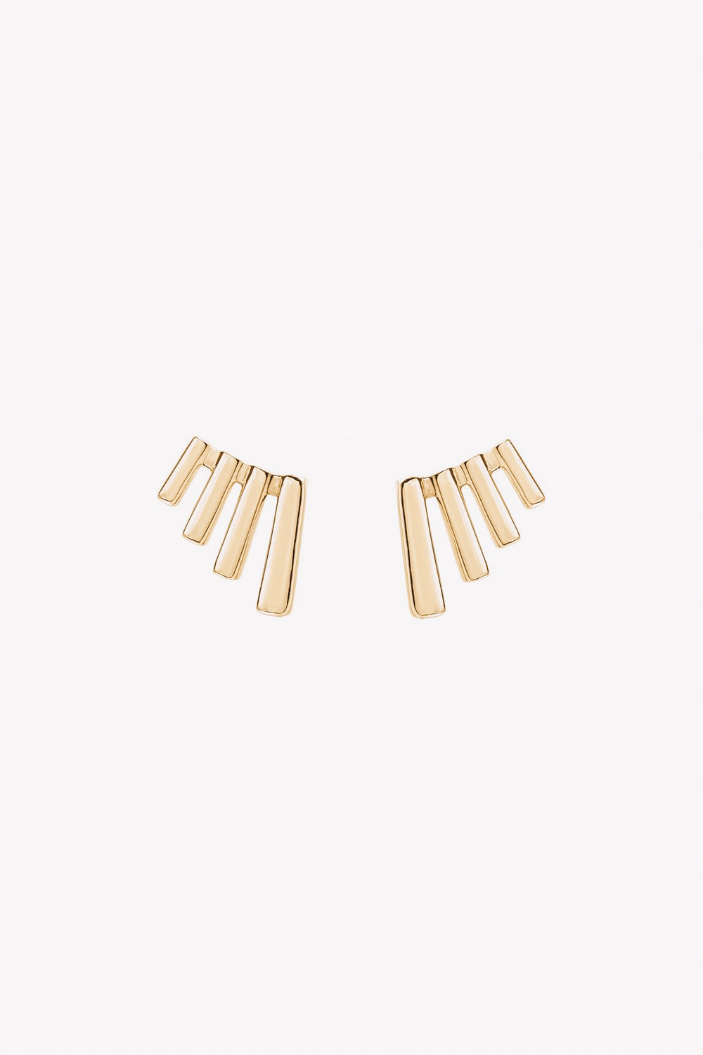 Yellow Fan Ear Climbers | 14K Gold