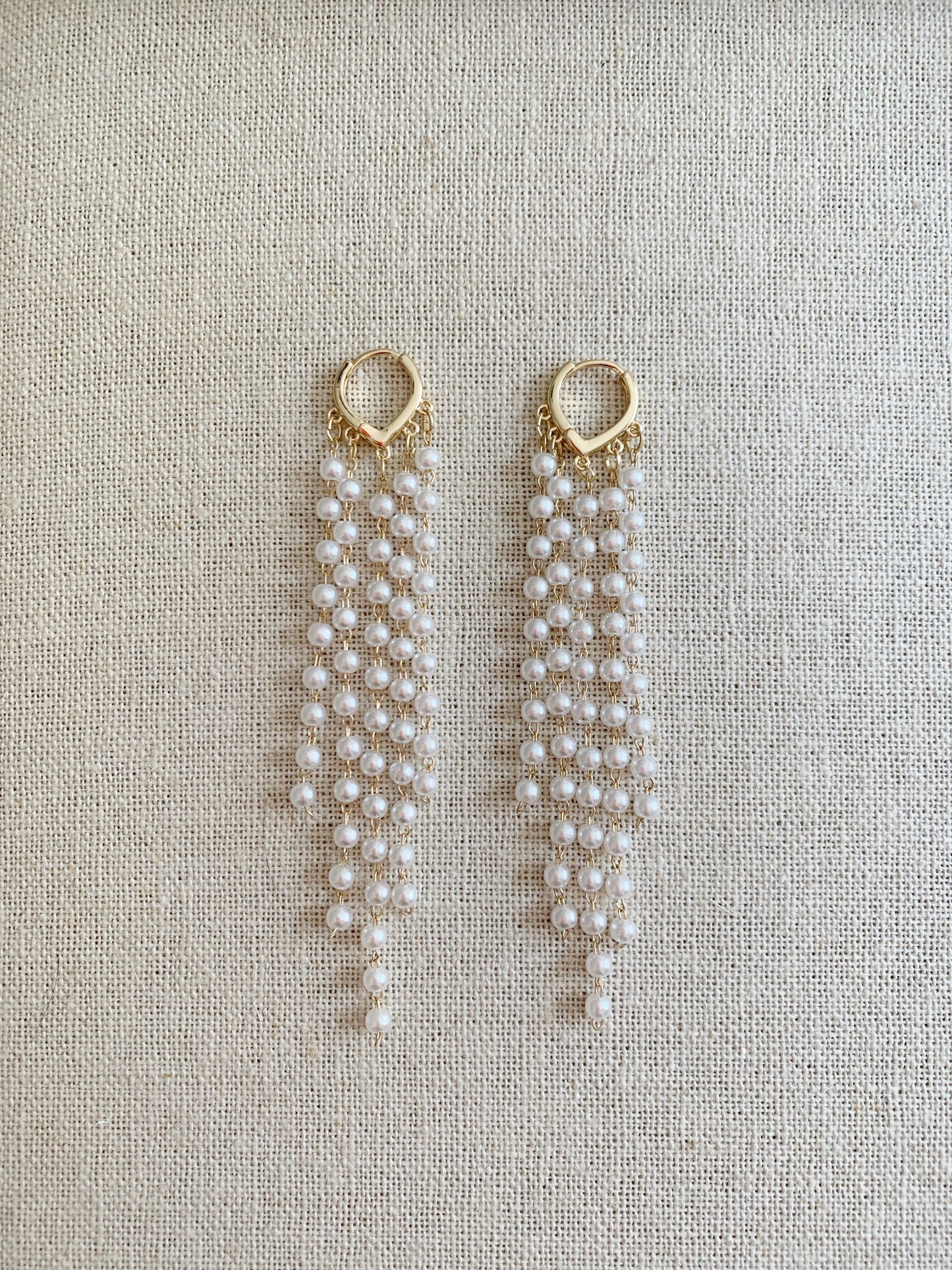 pearl dangle drop earrings