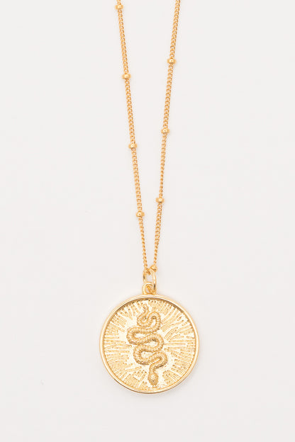 snake charm layering necklace
