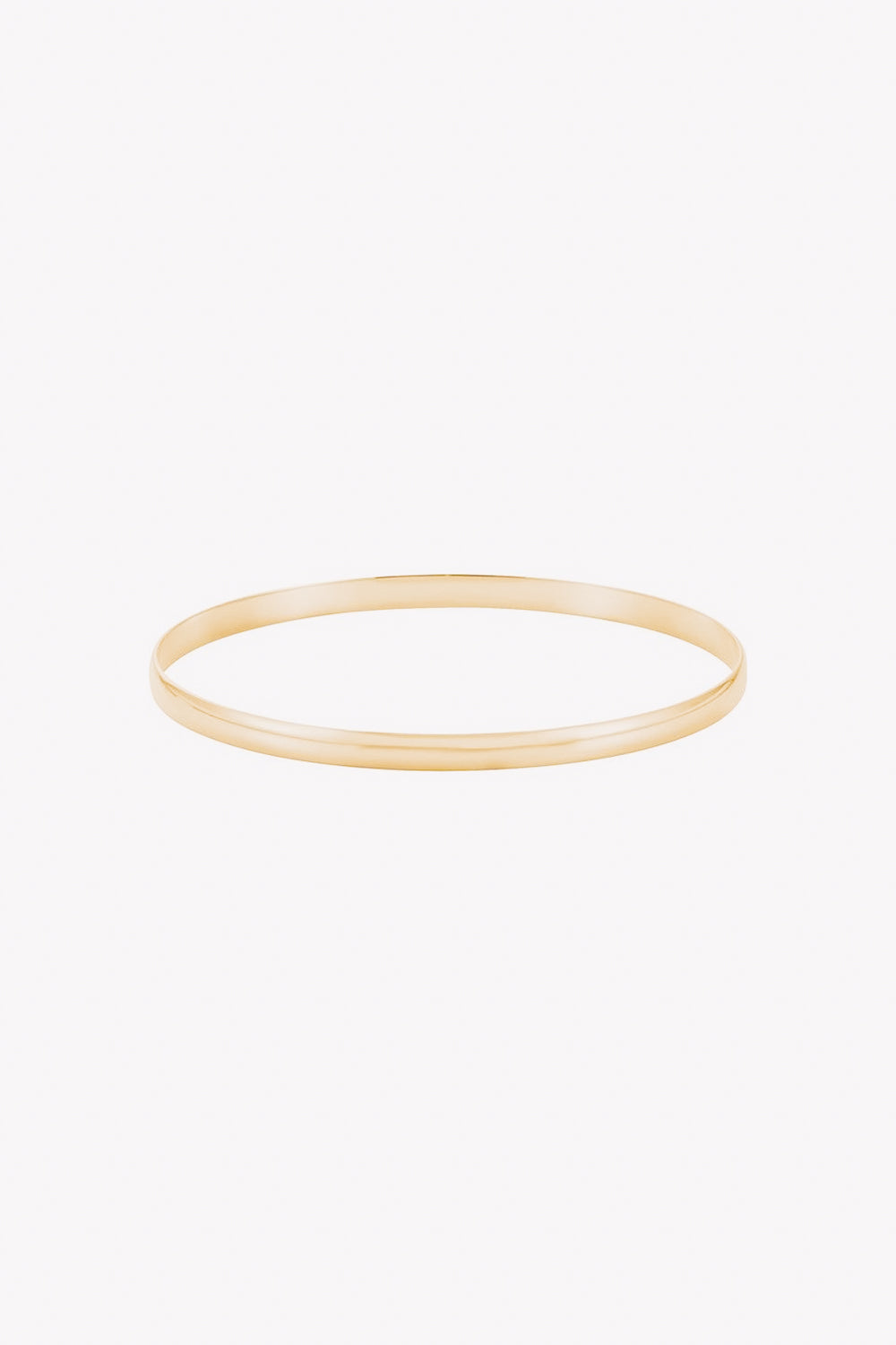 4 mm Half Round Bangle | 14K Gold