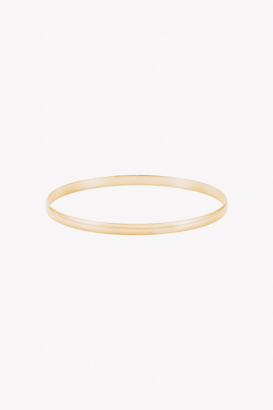 4 mm Half Round Bangle | 14K Gold