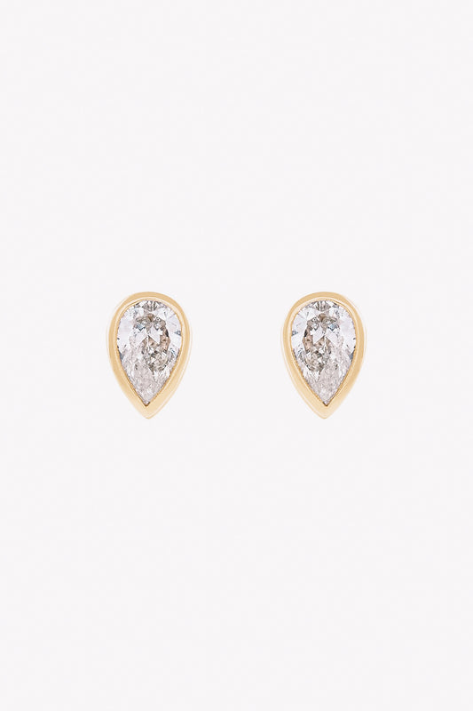 diamond pear shaped stud earrings