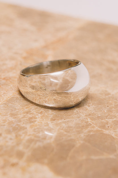sterling silver dome ring
