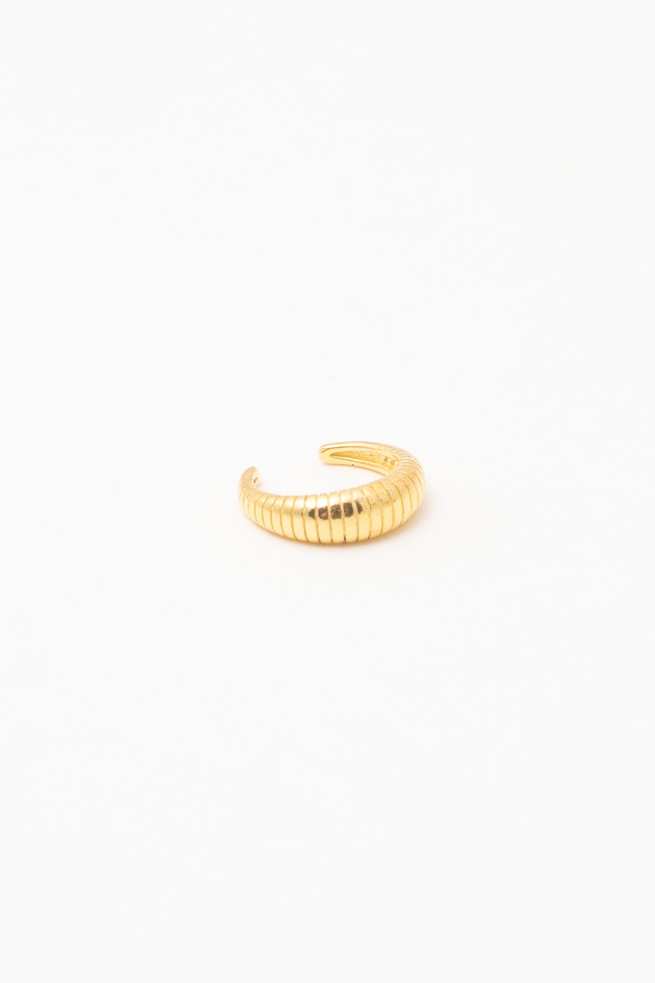 gold curved ear cuff earring