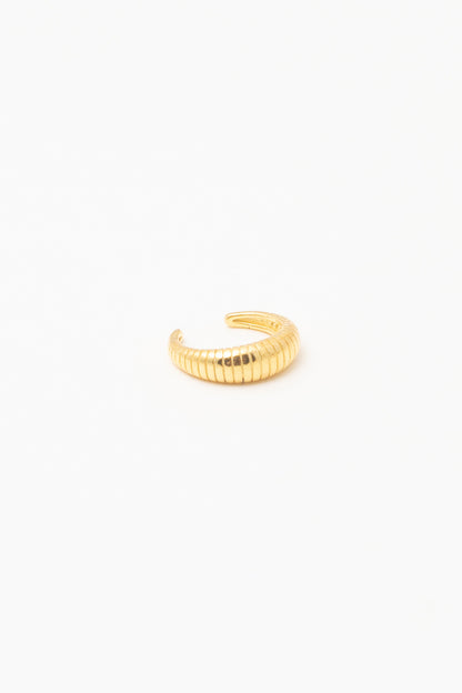 gold curved ear cuff earring