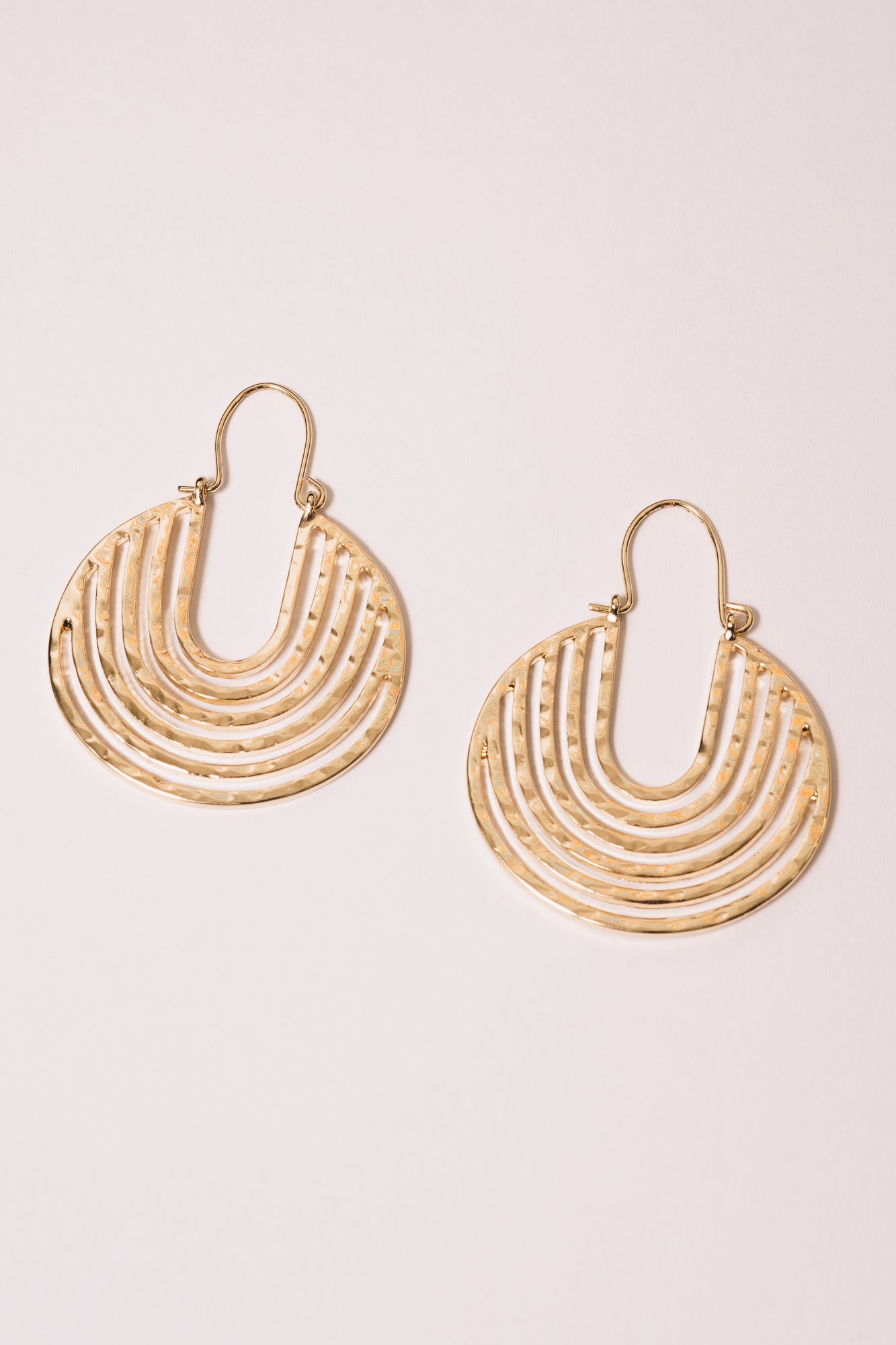 gold geometric hoop earrings