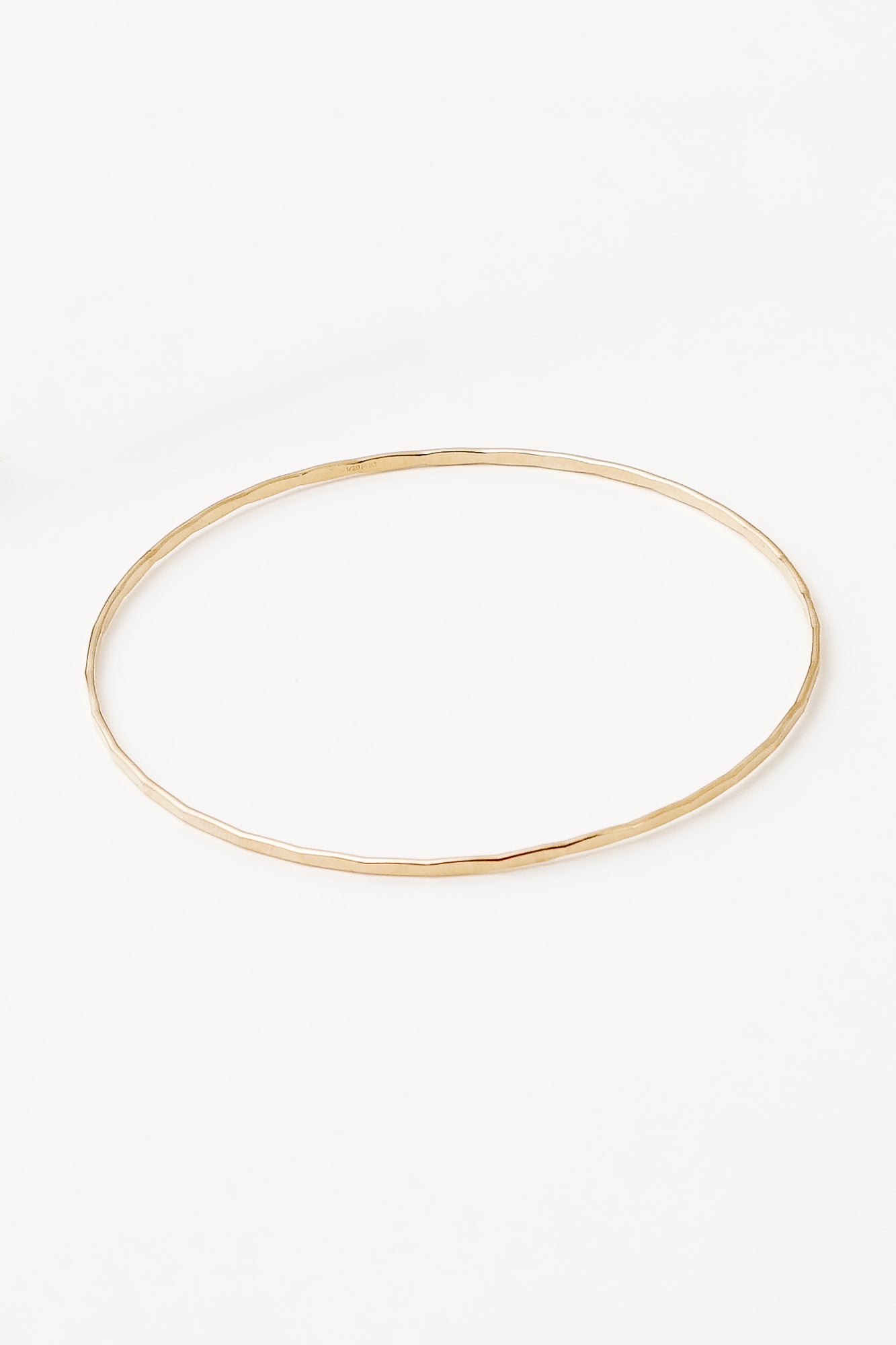 1.3mm Hammered Bangle | 14K Gold-Filled