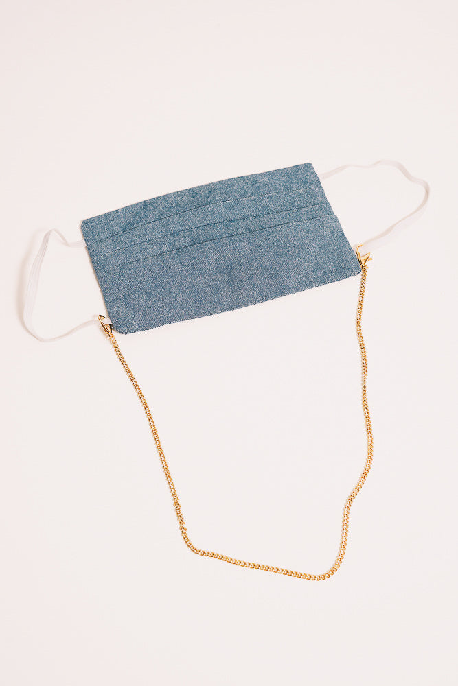 gold mask chain necklace with mask