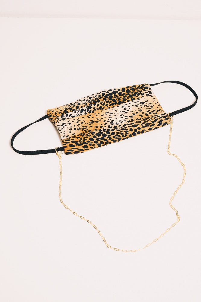 gold mask chain necklace