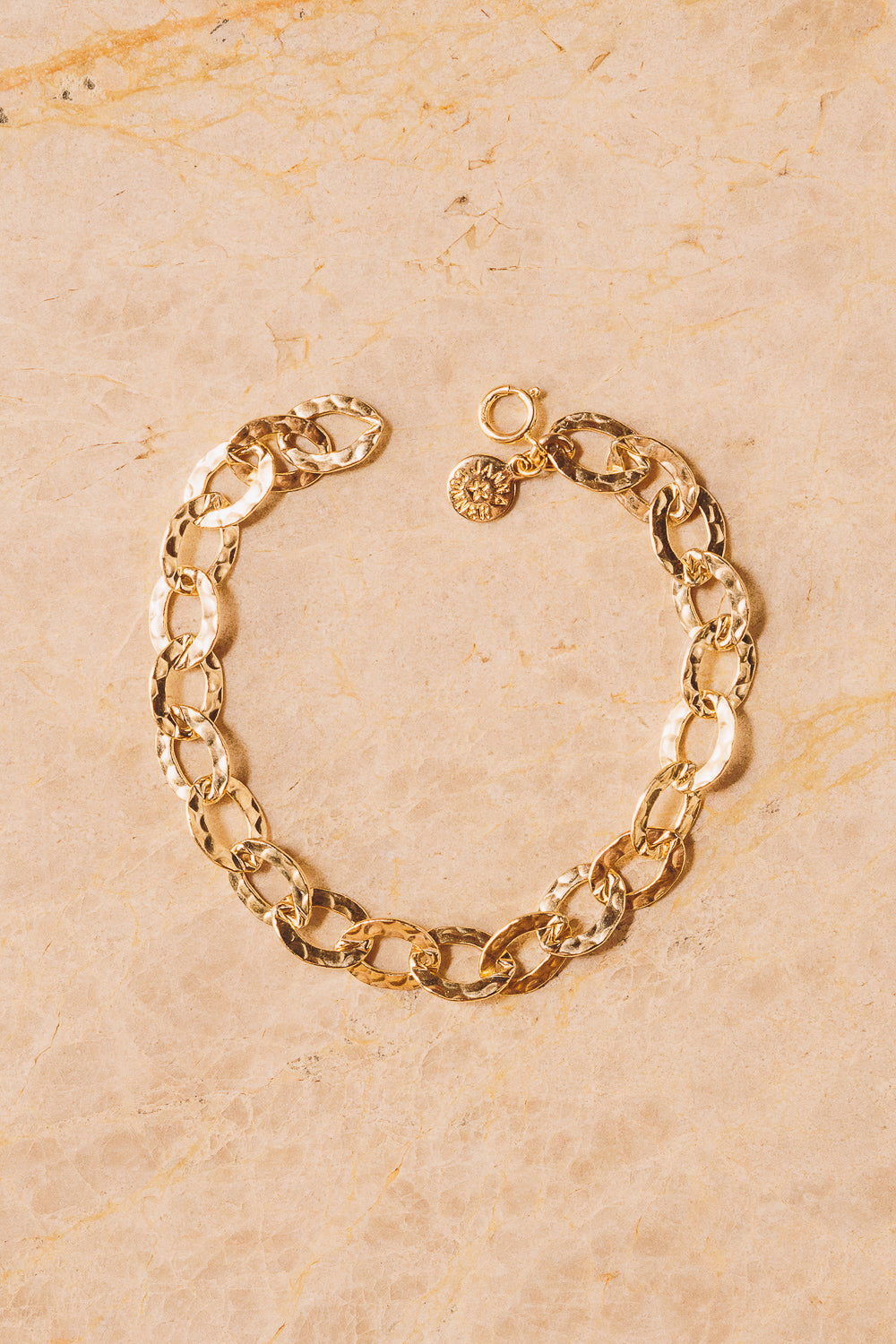 Adelard Hammered Chain Bracelet | 14k Gold-filled