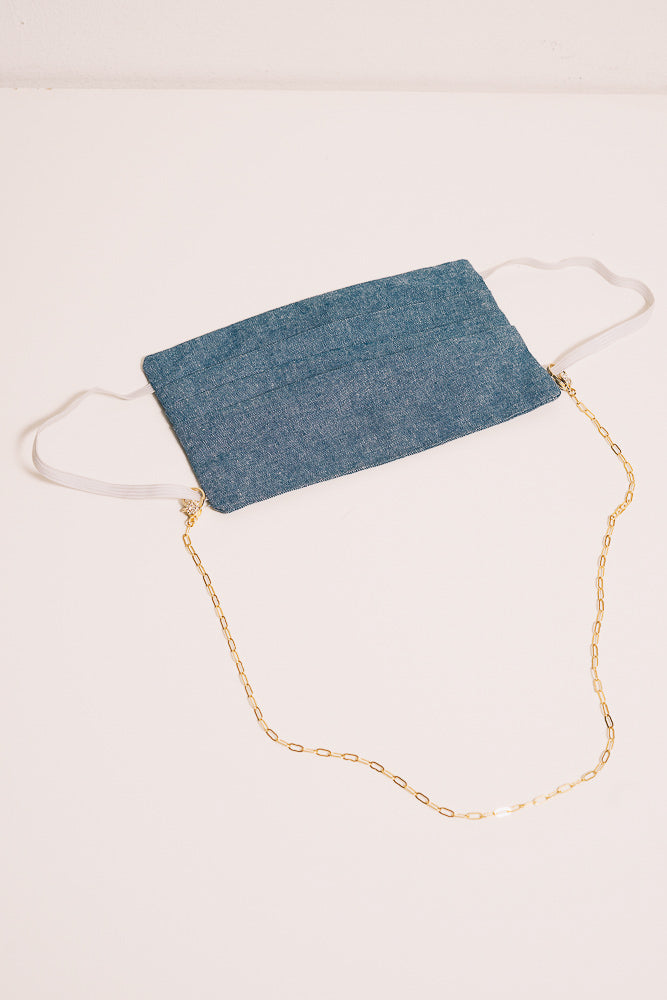 gold mask chain necklace with mask