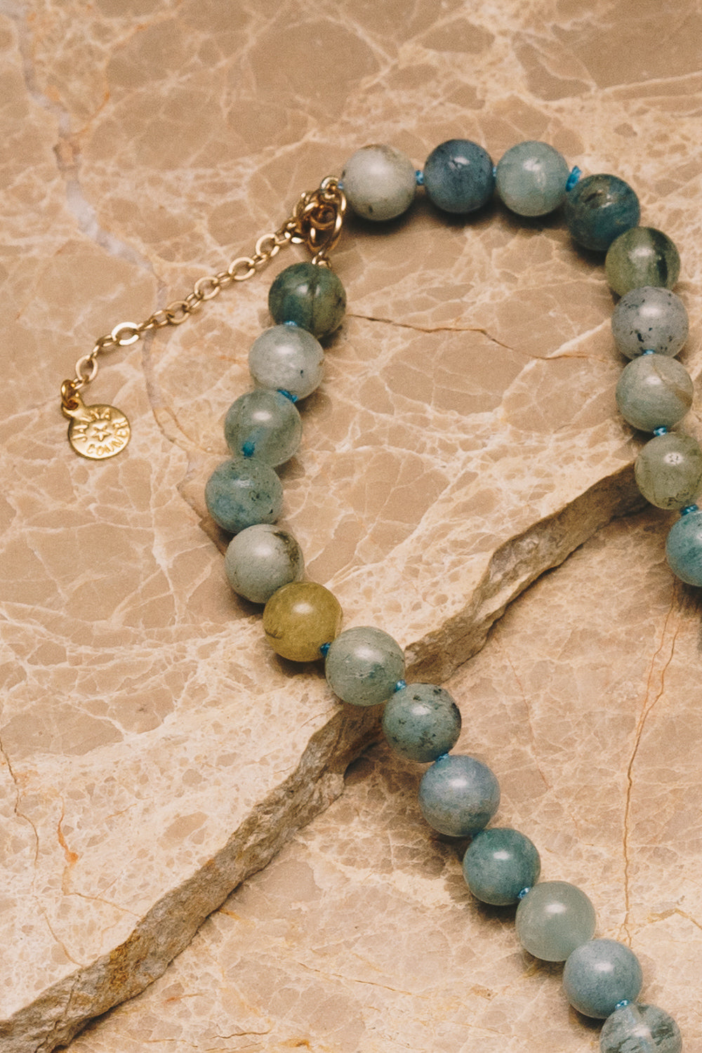 aquamarine beaded necklace