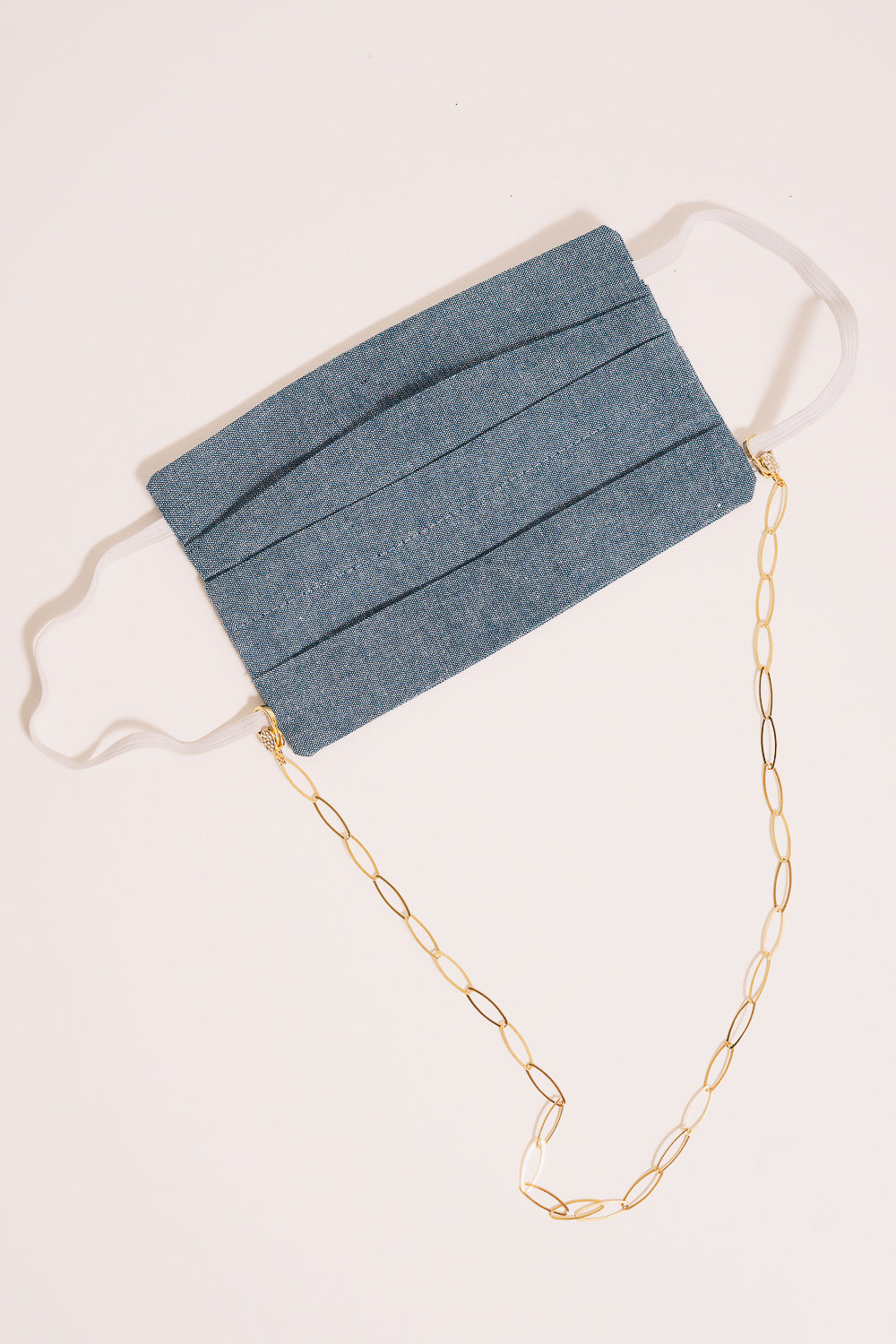 mask chain necklace with paperclip links
