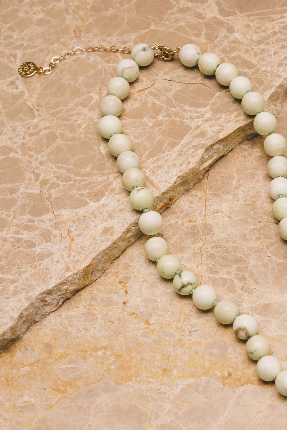 lemon chrysoprase beaded necklace
