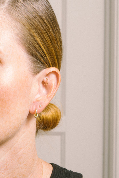 Crystal Rondelle Earrings | Vermeil