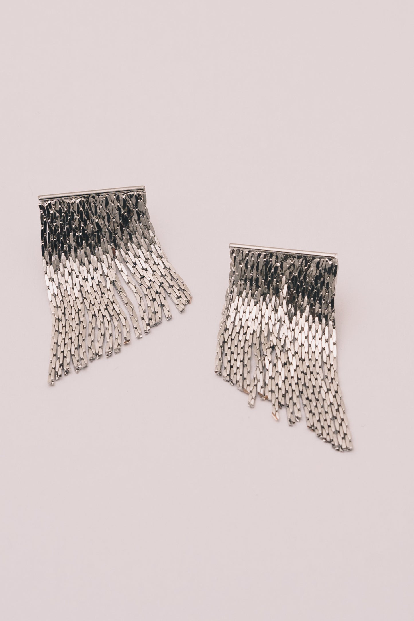 Maurice Fringe Earrings | 18K White Gold Plating