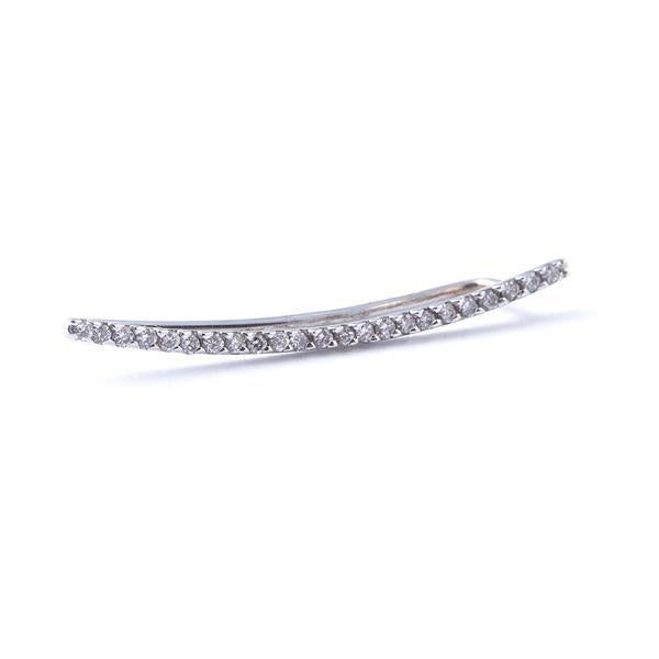 white gold diamond ear climber earring