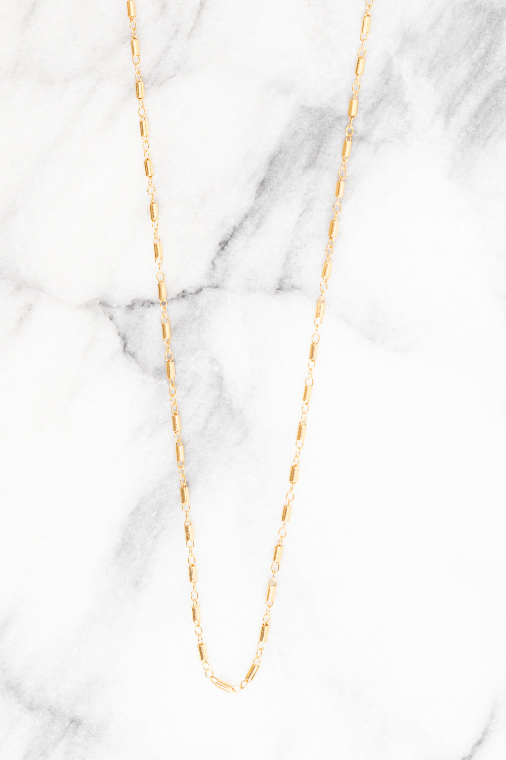 gold tube chain necklace