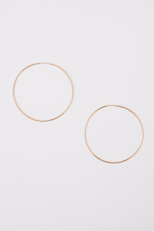 lightweight thin tubing 14k gold fill hoop earrings