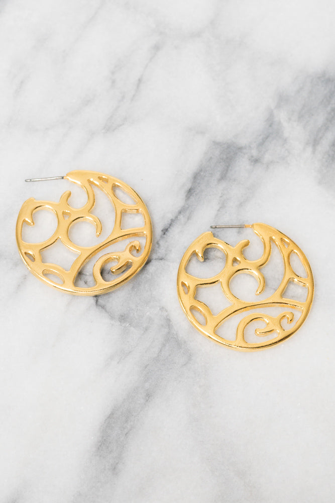 cutout gold hoops