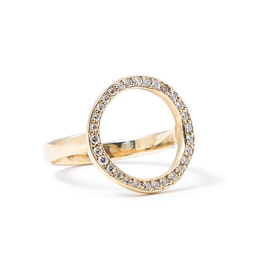 diamond circle ring