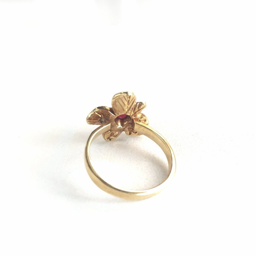 Fleur ring in Ruby | 14K Gold