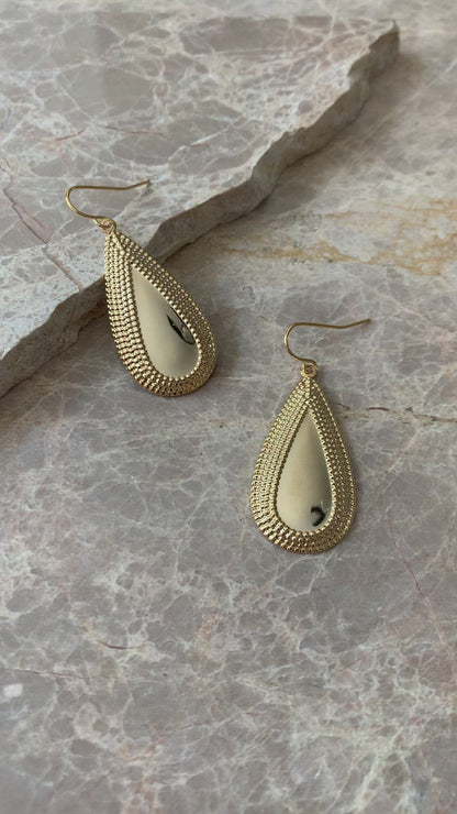 Gervais Teardrop Earrings | 18k Gold Plating