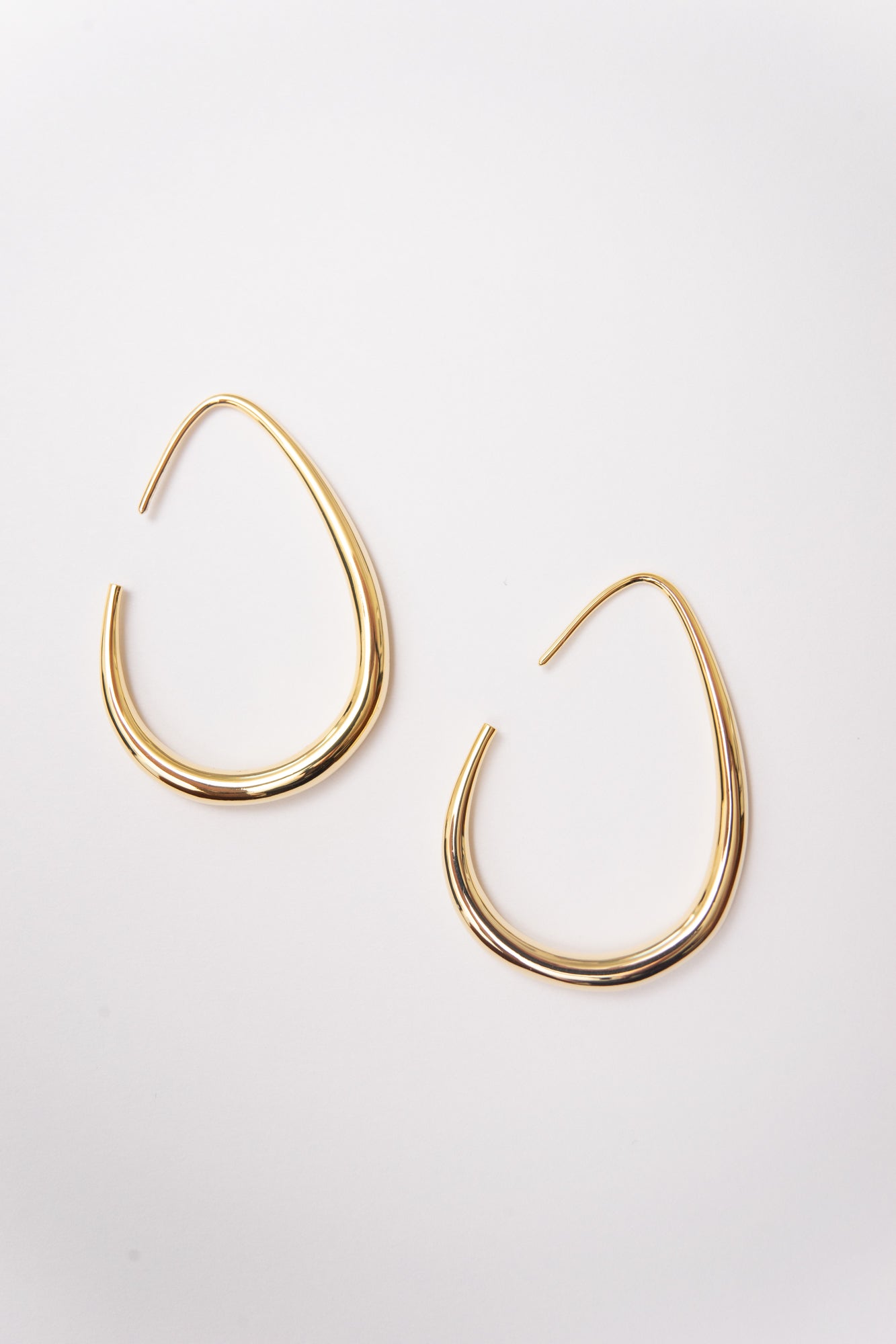 Frances Threader Hoop Earrings | 18k Gold Plating