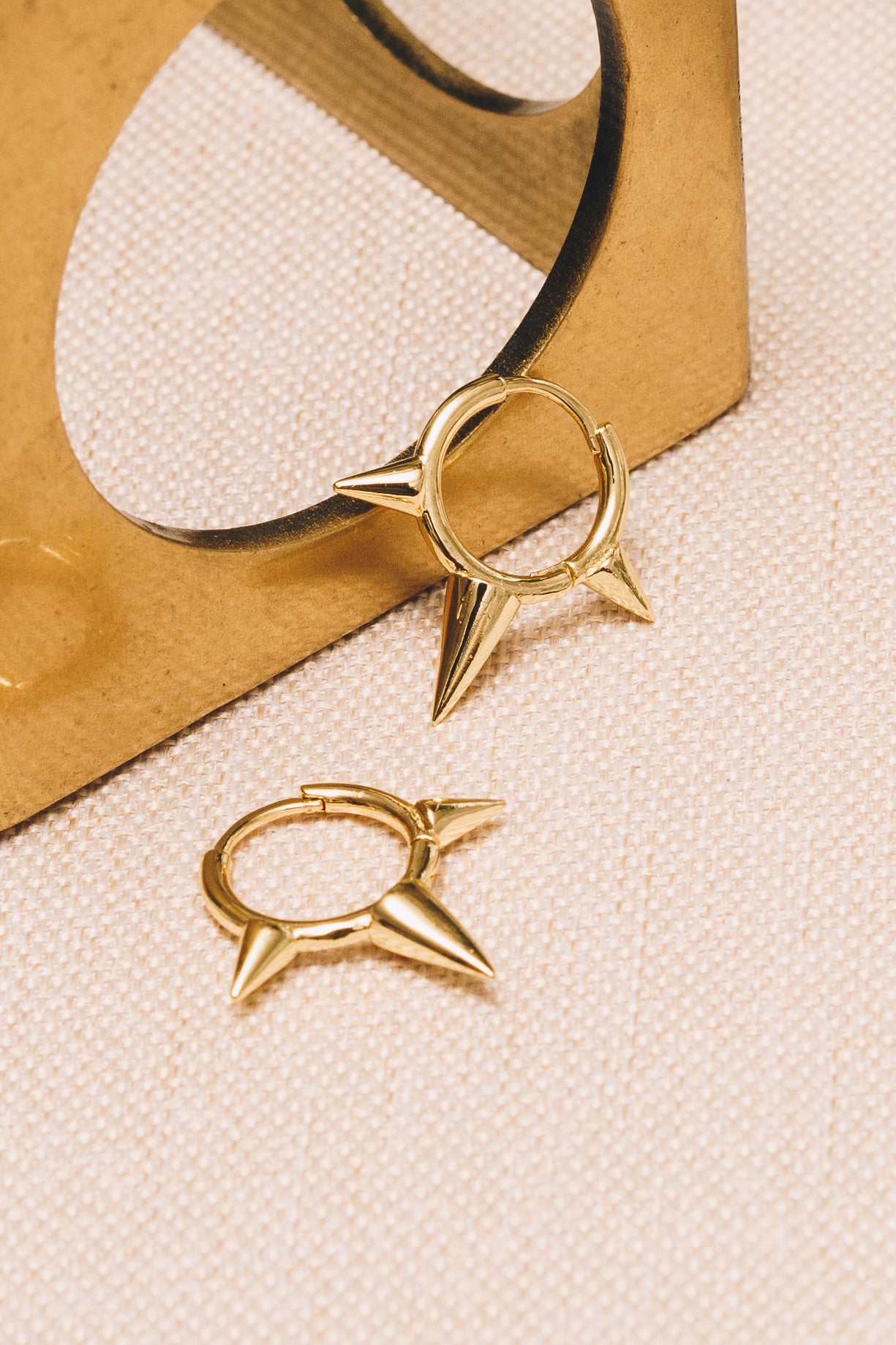 Spike Hoops | 18K Gold Plating