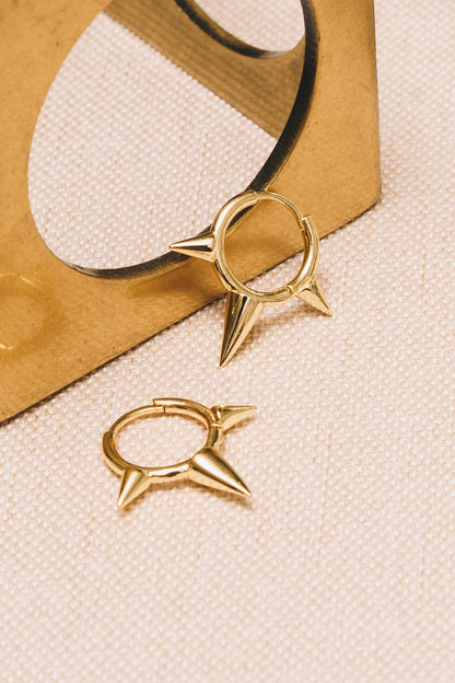 Spike Hoops | 18K Gold Plating