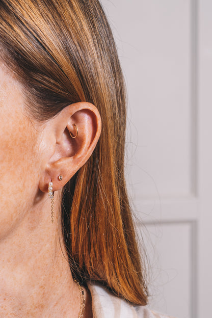 Kaysa Pearl Hoop Earrings | .925 Vermeil