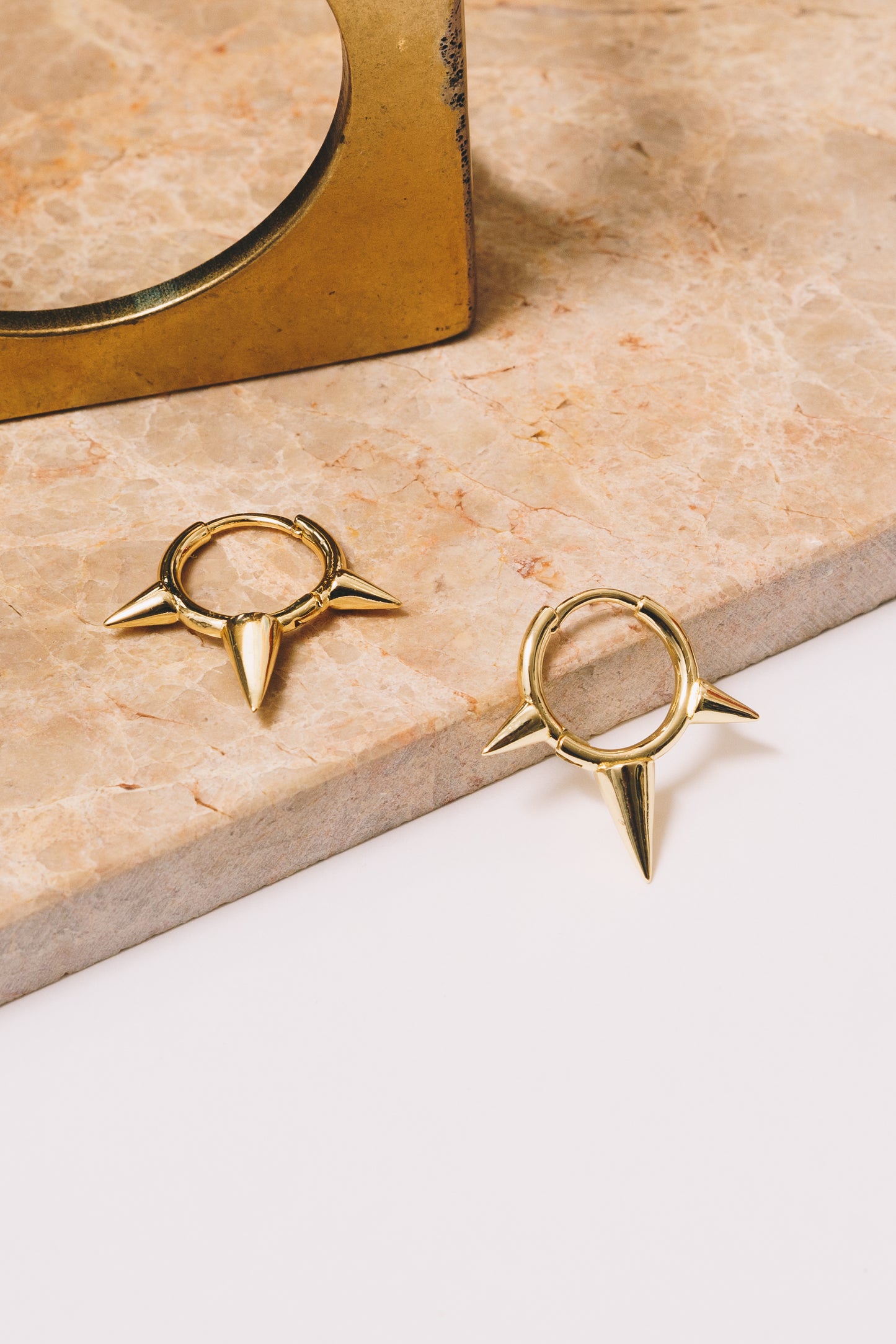 Spike Hoops | 18K Gold Plating