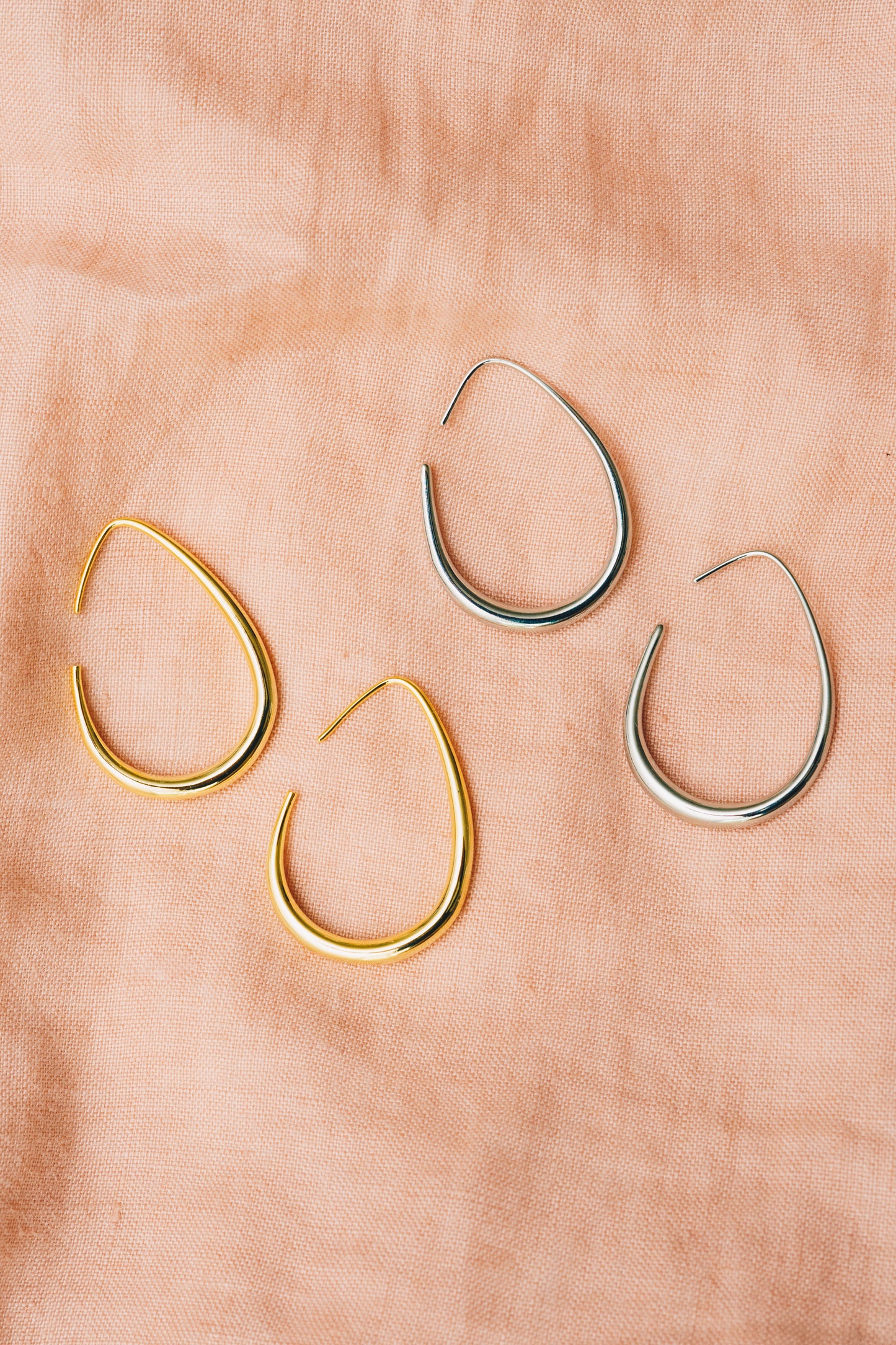 Frances Threader Hoop Earrings | 18k Gold Plating