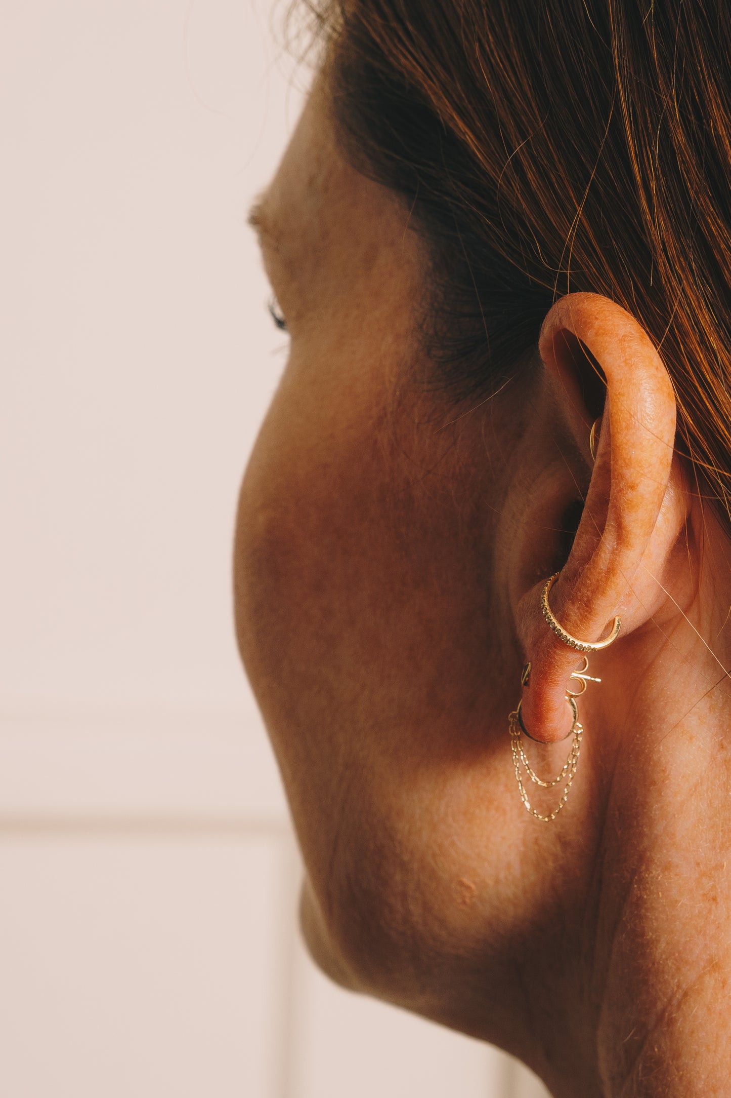 Tassel Huggie Hoop Earrings | 9K Yellow Gold